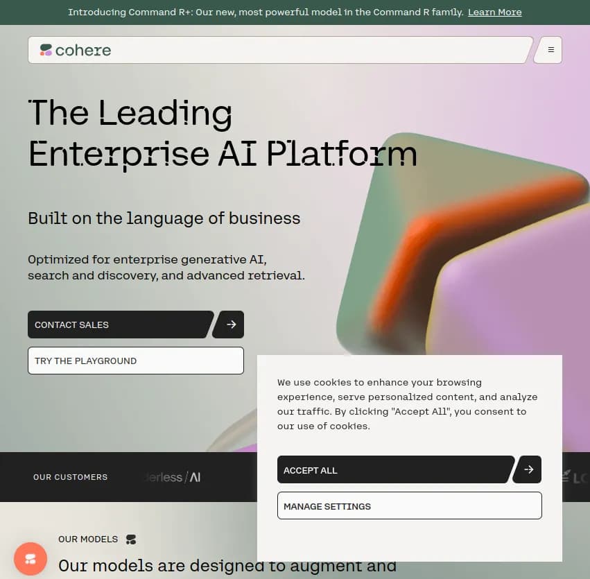 Découvrez Cohere, la plateforme d'IA d'entreprise idéale pour la génération de contenu, la recherche et la découverte avancée. Connectez vos outils et libérez votre potentiel créatif!