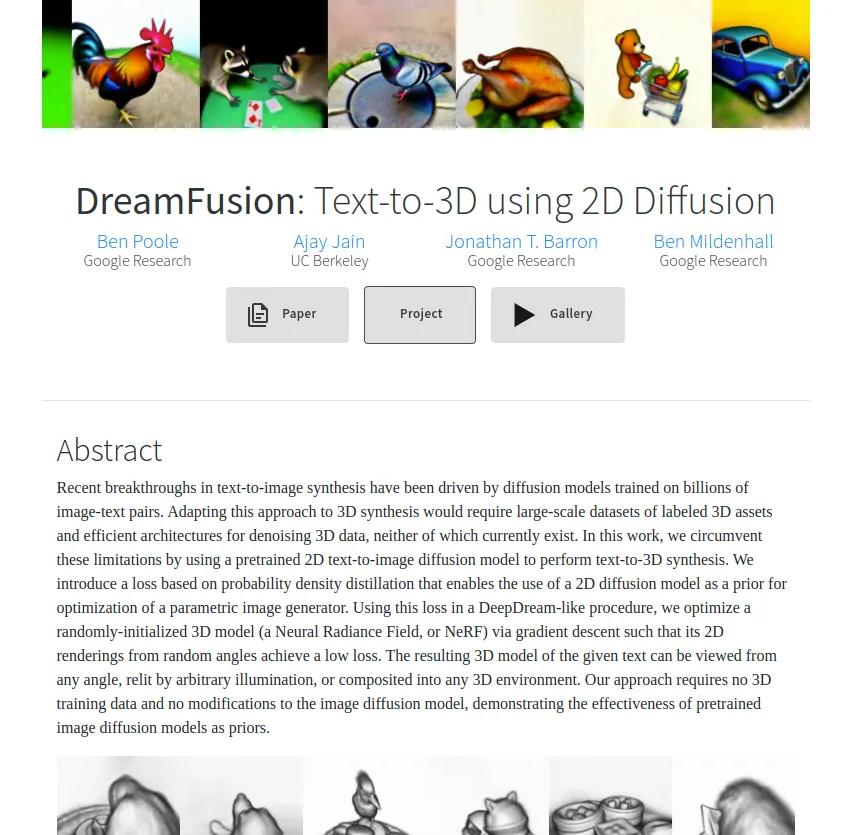 Screenshot of app Dream Fusion 3D : Dream Fusion 3D: Transformez du texte en 3D avec la diffusion 2D. Connectez les outils, ajoutez des détails, et créez des œuvres uniques facilement.