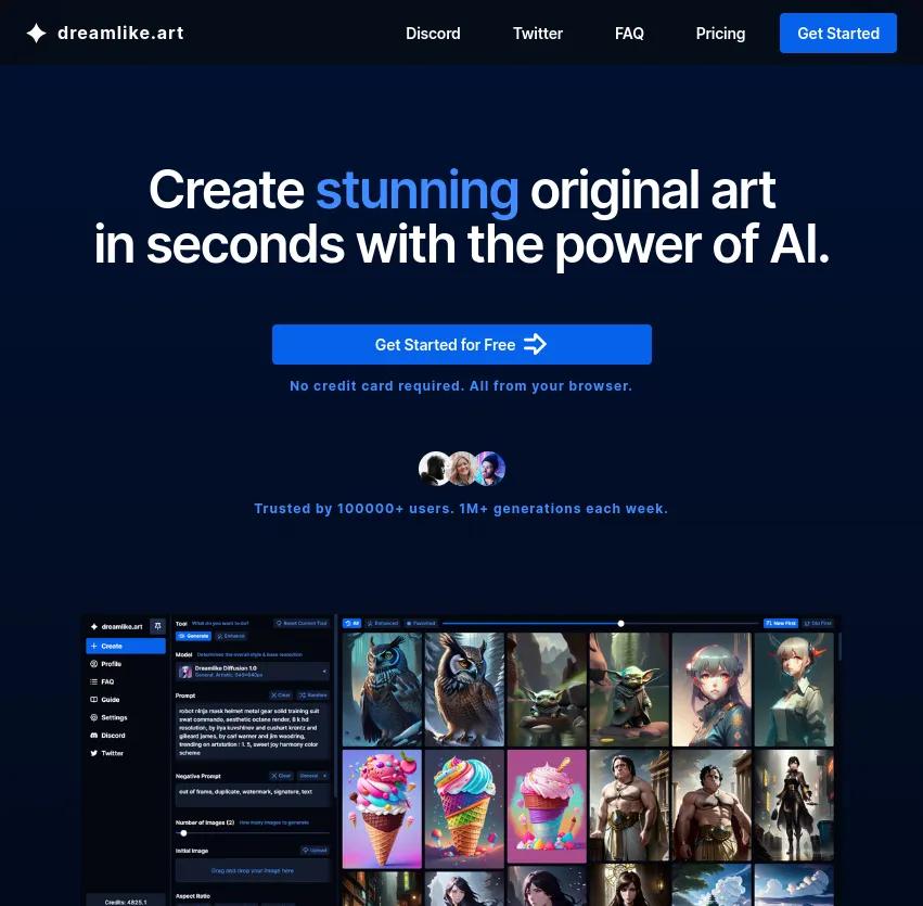 Transformez vos idées en œuvres d'art impressionnantes en quelques secondes grâce à l'IA avec Dreamlike Art. Connectez les outils et laissez libre cours à votre créativité!