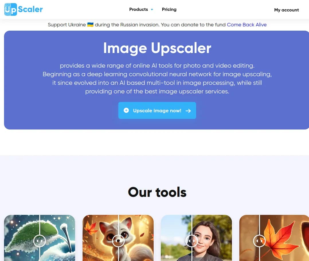 Découvrez Image Upscaler, votre allié AI pour l'édition photo et vidéo. Transformez et améliorez vos images avec des outils performants basés sur des réseaux neuronaux de pointe.