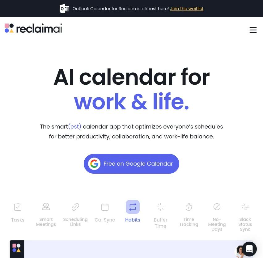 Optimisez votre productivité avec Reclaim, l'outil d'IA qui planifie vos réunions et tâches. Boostez la collaboration et trouvez l'équilibre entre travail et vie privée.