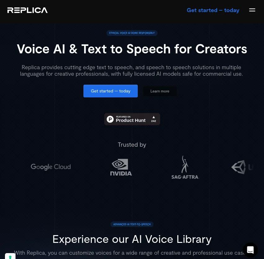 Découvrez Replica Studios, l'outil ultime pour les créateurs : des solutions innovantes de synthèse vocale et de conversion texte-parole sécurisées pour un usage commercial.