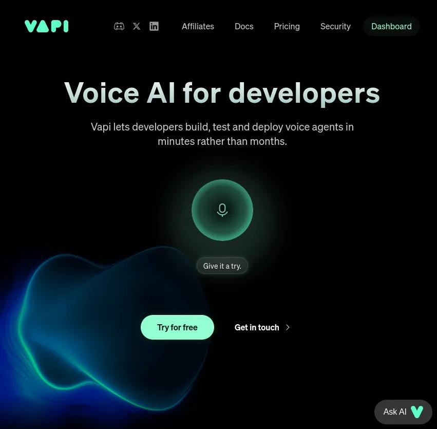 Découvrez Vapi, l'application web d'IA pour développeurs, offrant des API performantes pour la reconnaissance et la synthèse vocale.