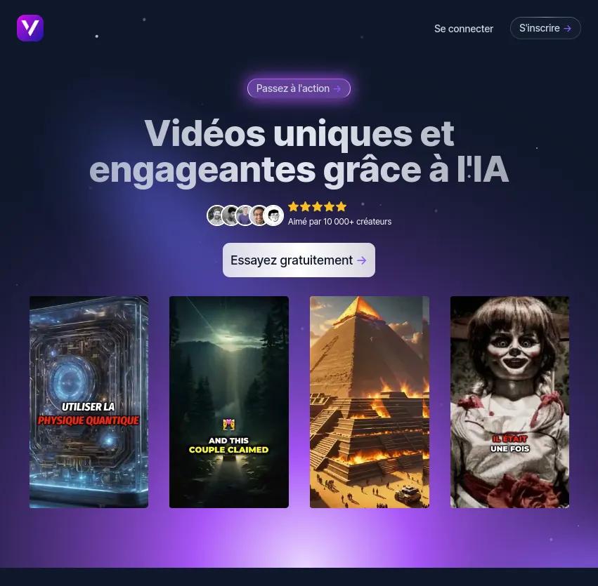 Transformez vos idées en vidéos IA exceptionnelles avec Vexub. Connectez vos outils, ajoutez des précisions et laissez libre cours à votre imagination!