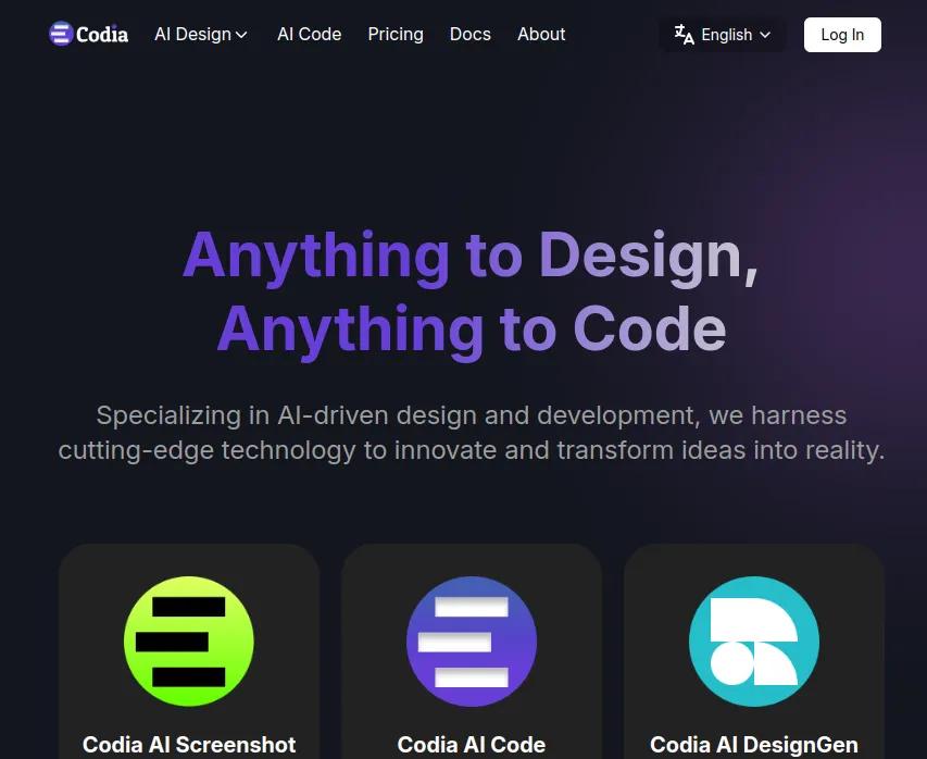 Découvrez Codia AI, l'innovation en design et développement. Transformez vos idées en réalité avec nos fonctionnalités d'IA. Commencez maintenant !