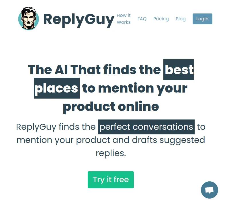 Screenshot of app Reply Guy AI : Découvrez comment ReplyGuy, une application IA, peut booster votre visibilité en ligne. Augmentez vos prospects dès la 1ère semaine. 