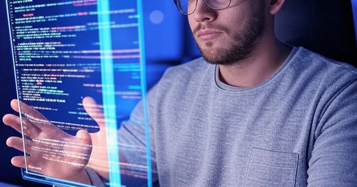 Développeur utilisant des outils d'intelligence artificielle pour générer du code informatique