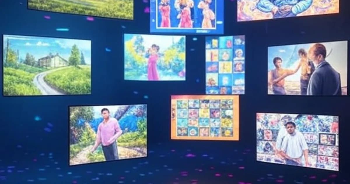 Visualisation des meilleurs générateurs d'art IA en 2025 avec différents styles artistiques