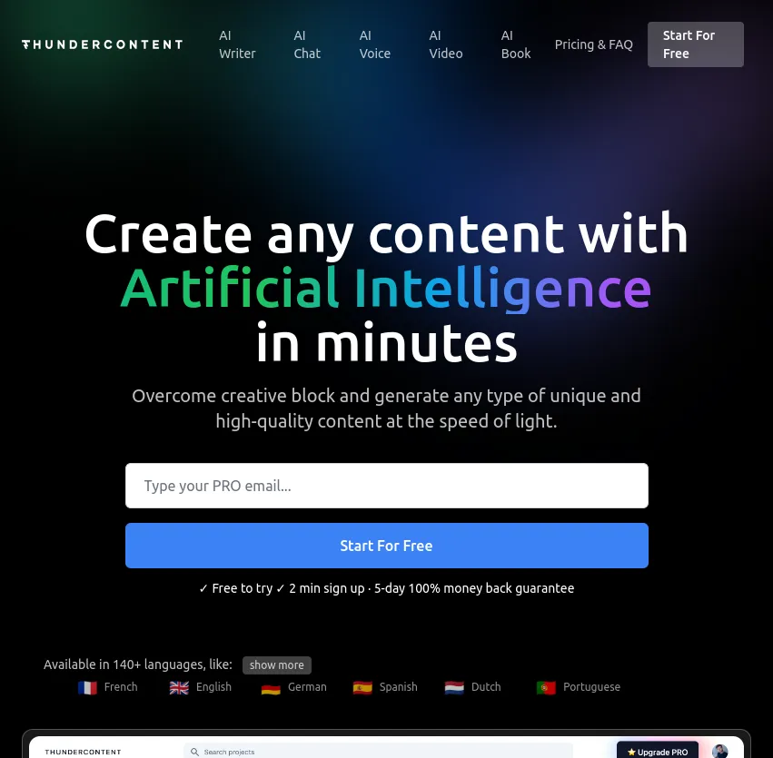 Thunder Content | Avis & Alternatives IA